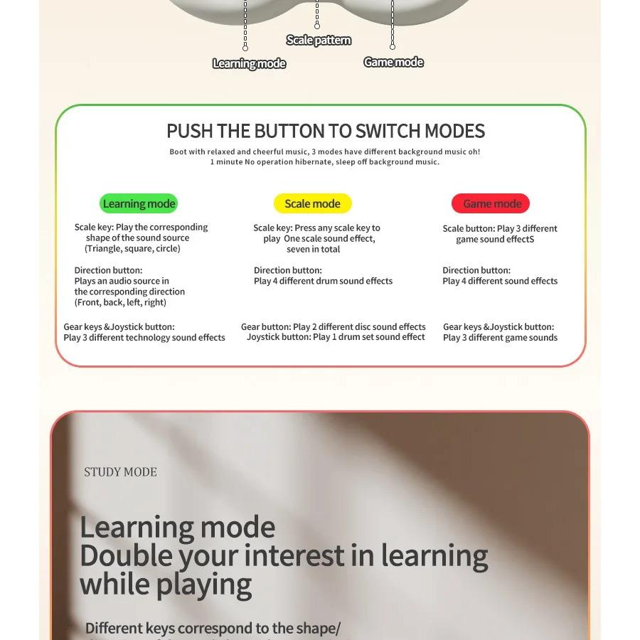 Световые и музыкальные развивающие доски для малышей, сенсорные игры Монтессори, кнопки, имитация контроллера, камера, пианино, образовательная дорожная игрушка, подарок