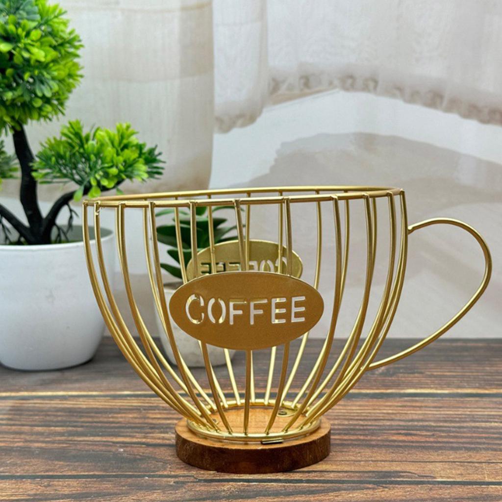 Практичная корзина для хранения кофе, большая емкость, органайзер для кофейных капсул, дозатор для капсул эспрессо для кухонной столешницы