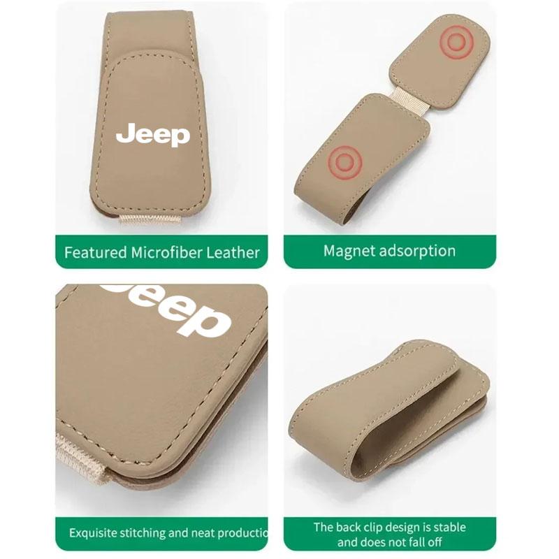 DAIFFT1 Car Glasses Clip Sun Visor Hanger Clip Ticket Card Clips For Jeep TRAILHAWK COMMANDER LIBERTY Wrangler Lanyard Car Accessories