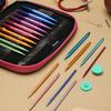 1Set Aluminum Circular Knitting Needles Set Interchangeable Crochet Hooks Weaving Yarn Knitting Craft Tools Multiple Sizes