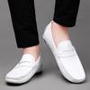 Men Cow Leather Elevator Loafers Comfortable Soft Breathable Height Increase Insoles 5cm Business Driving Unisex Lift Sneakers