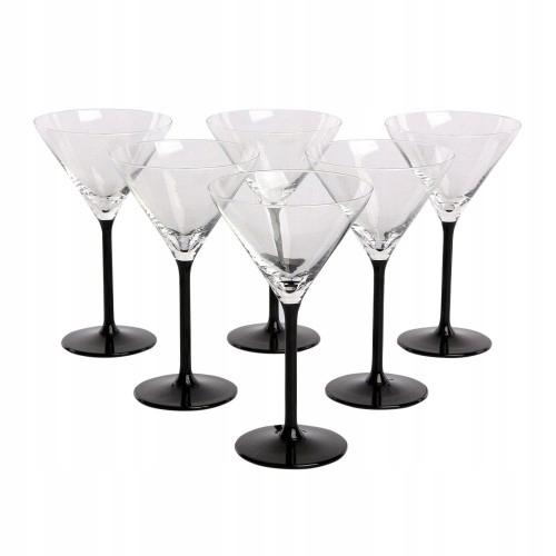 Onyx Glass Set for Martinis & Drinks