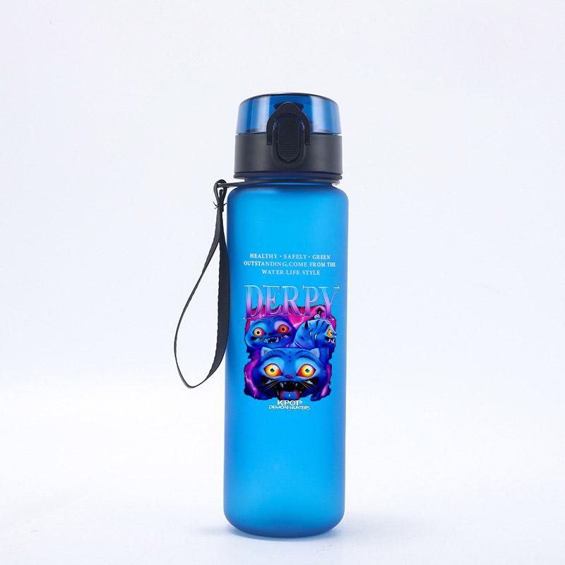 KPop Demons Hunters Large Capacity Sports Water Bottle Motivational Leak Proof Portable Reusable Cups Outdoor Travel Gym Jugs