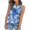 Women's Loose Fashion Casual Print Crew-neck Sleeveless Summer Vest