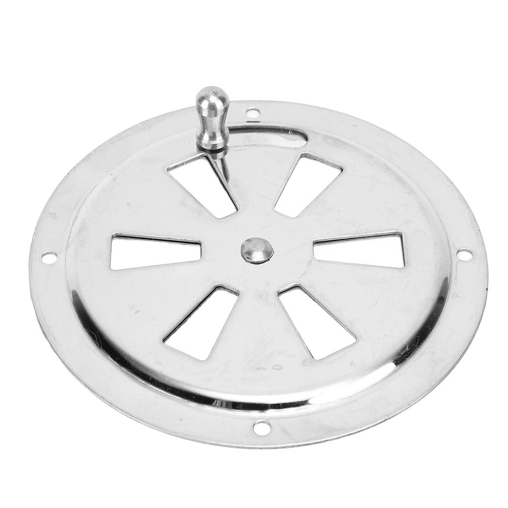 4 Inch Round Louver Vent Cover with Side Knob Adjustable 316 Stainless Steel Air Vent Grille for Boats Marine Yacht Home
