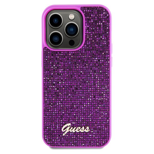 Guess Guhcp14Lpmsdgsf Iphone 14 Pro 6.1 Fuksja/Fuschia Hardcase Disco Metal Script