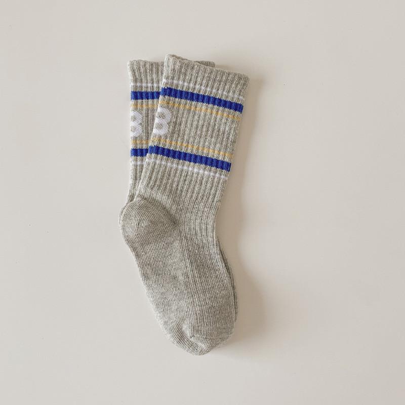 1 пара модных детских носков для мальчиков и девочек в американском стиле, носки до середины икры с буквой B для детей, весна-лето, тонкие мягкие хлопковые школьные носки