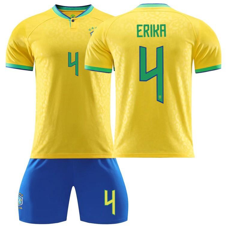 2223 No. 10 Neymar 20 Vinicius 918 Jesus Football Uniforms Fans Home Short Sleeves