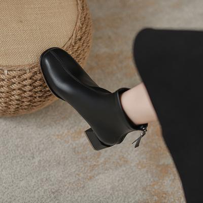 Сладкие крутые ботильоны на молнии, зимние ботинки на платформе Мартин, женские ботильоны на низком каблуке из мягкой кожи, коричневые ботильоны