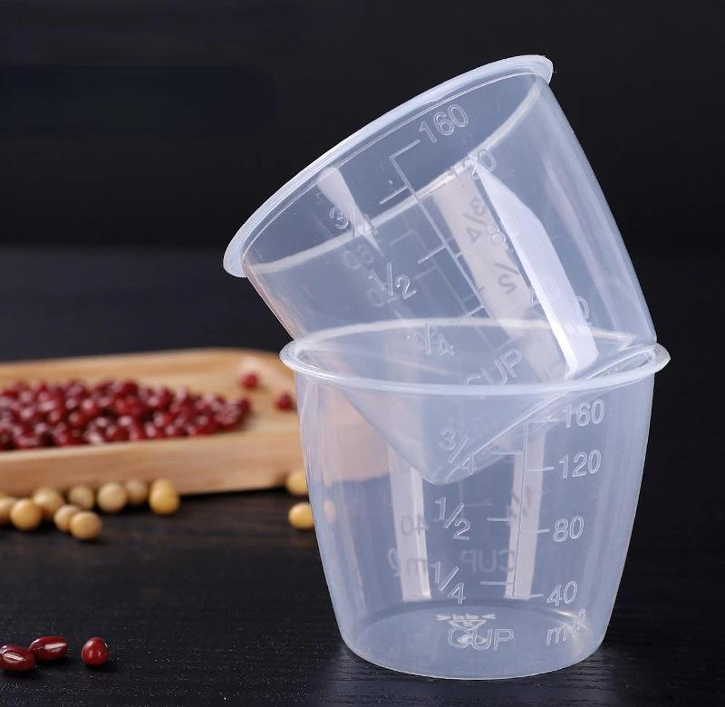 3pecs 160 мл Премиум прозрачный пластиковый градуированный мерный стаканчик без ручки кухонный измерительный инструмент для снятия аксессуаров Donlim