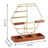 Подставка для ювелирных изделий, ожерелье, органайзер, держатель для сережек с деревянным подносом для часов-браслетов-гвоздиков