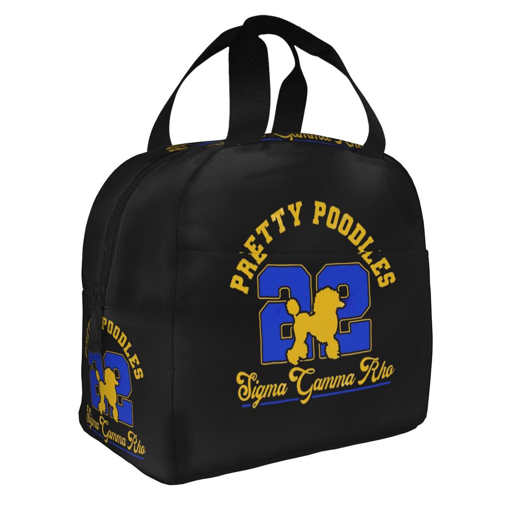 SGRHO1922 Sigma Gamma Rho Insulated Lunch Bag for School Office African American Sorority Portable Cooler Thermal Bento Box