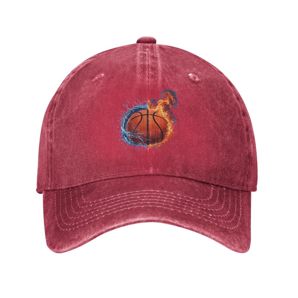 Funny Basketball fire Casual Baseball Cap Hiking Fishing Trucker Hat Summer Adjustable Men Adult Fitted Retro Baseball Caps