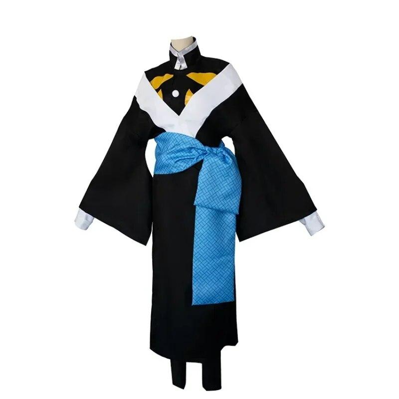 Demon Slayer Kaigaku костюмы для косплея пальто брюки полный комплект кимоно термостойкий синтетический парик аниме одежда косплей костюм парики