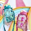 1PC Cute Kids Water Bottle with Straw and Handle Portable Drinking Bottle Cup Free BPA Leakproof Outdoor School Water Bottle