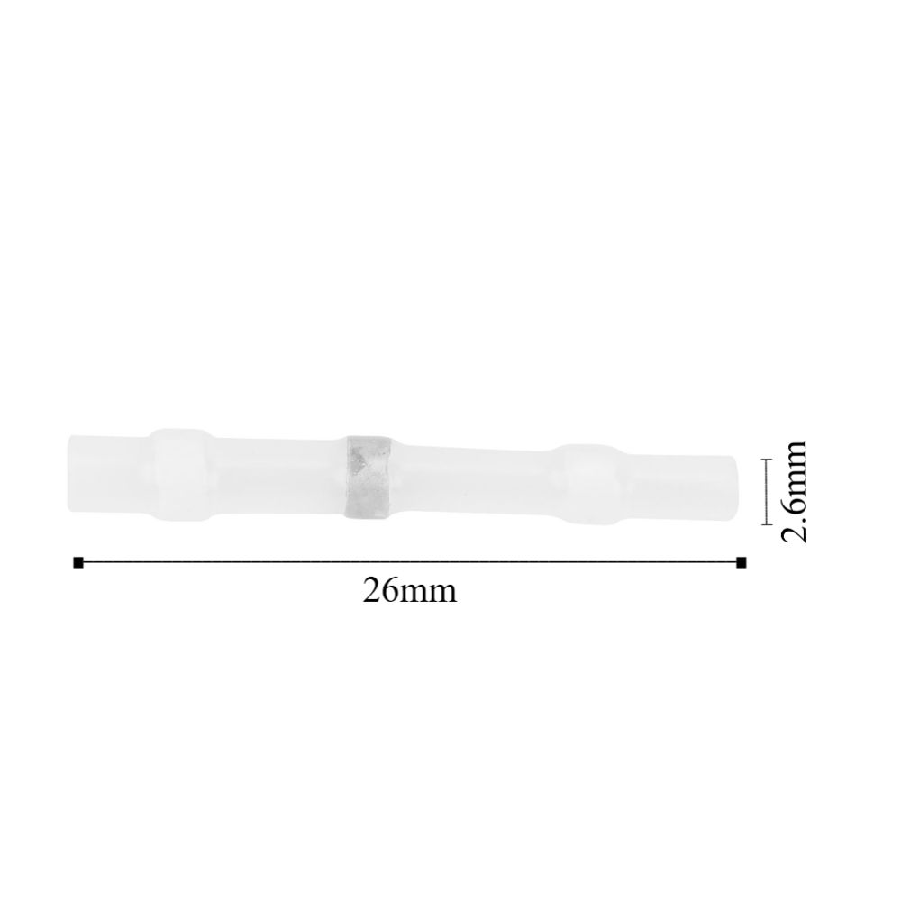 50 Pcs SST Solder Seal Wire Connector Transparent Waterproof Heat Shrink Butt Connectors Rapid Contraction Insulation