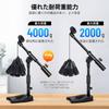 CAHAYA Microphone Stand Desktop Straight Boom 2-Way Design with Clip and Cable Cover Steel Triangular Base 1832g Height Adjustable 31-42cm 360°