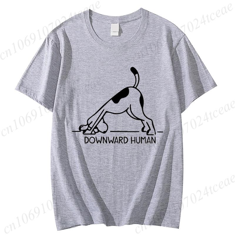 New Fashion Women T Shirt Pullover Korean Version Dog Yoga Cartoon Yogi Print TShirt Casual Short Sleeve Couples TShirt Gift