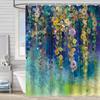 Водонепроницаемая и устойчивая к плесени душевая штора с 3D цифровой печатью, с принтом растений и камней, перегородка для душа и ванной