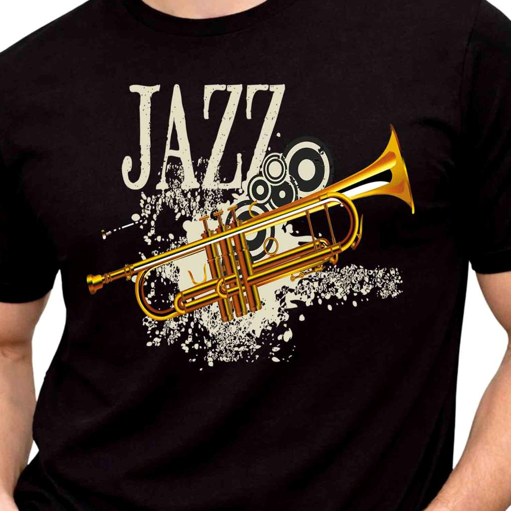 Jazz Trumpet Player Golden Brass Instrument Musician Sound Top Graphic T-Shirt.