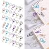 DIY Solid Color School Stationery Metal Fish Clip Hollowed Out Design Office Supply Binder Clip