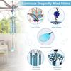 Wind Chime Luminous Dragonfly Design Durable Waterproof Melodious Outdoor Garden Window Decoration Metal Wind Chime