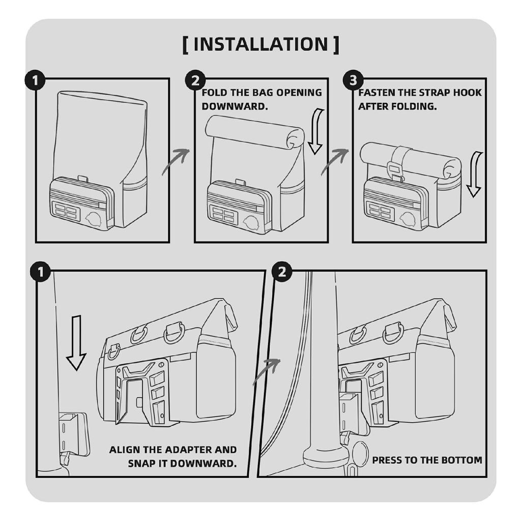 Водонепроницаемая сумка на руль велосипеда RHINOWALK BCT0201, 4 л, быстросъемная сумка для корзины на переднюю трубу