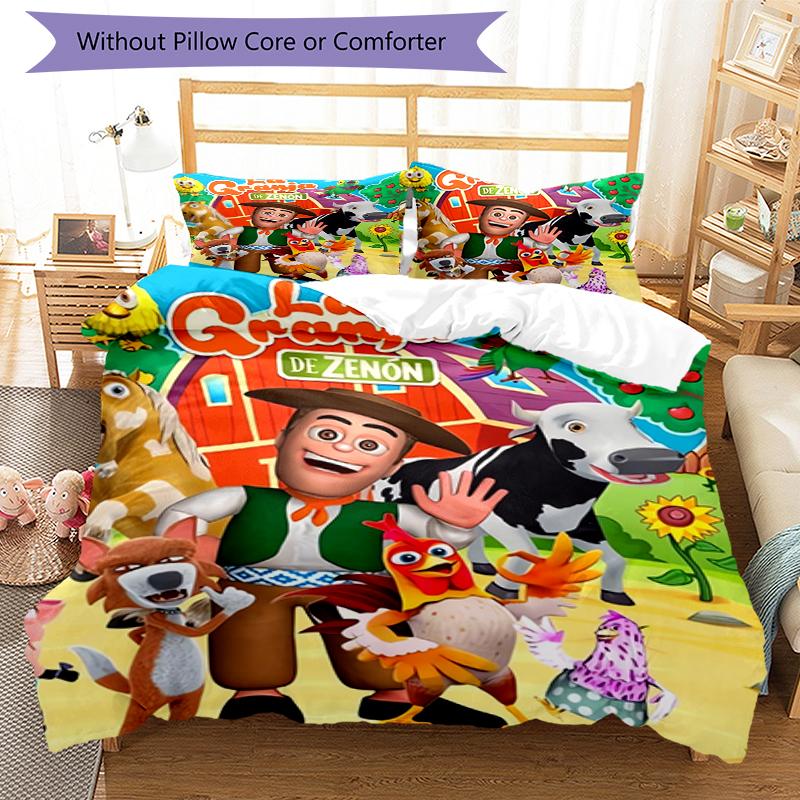 3pcs La Granja de Zenón Bedding Set Duvet Cover Closure Includes 1 Duvet Cover & 2 Pillowcases, Soft and Comfortable for All Seasons.