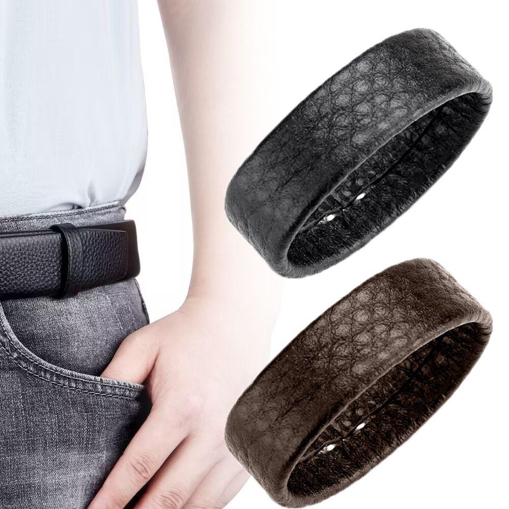 Durable Cow Genuine Leather Men's Belt Ring DIY Delicate Waist Belt Circle Belt Link Loop Belt Accessories