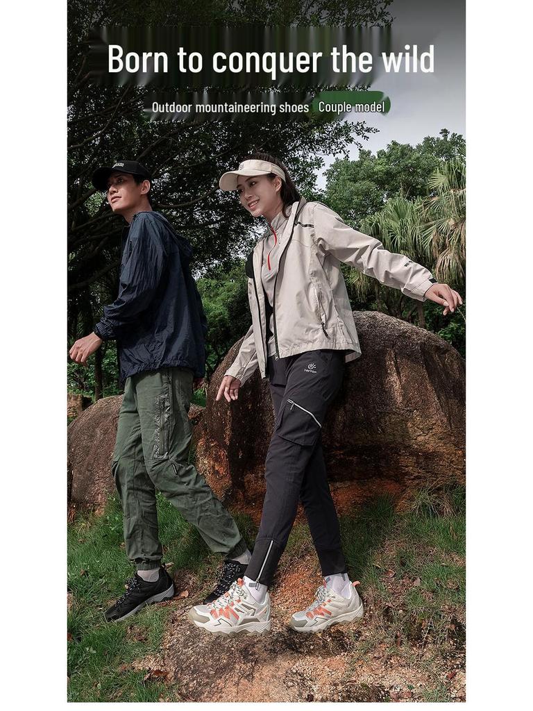 Унисекс дышащие противоударные походные и скалолазные ботинки - Большие размеры для активного отдыха, спорта и моды, туристическая обувь