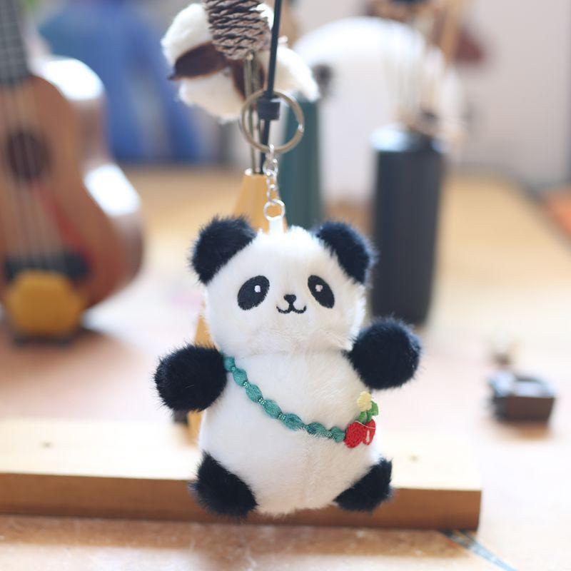 Cute Cute Little Panda Pendant Plush Toy Doll Cartoon School Bag Hanging Decoration Keychain Doll Doll