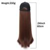 Hair Wig With Baseball Cap Straight&Wave Curly Hair Women Girl's Wigs