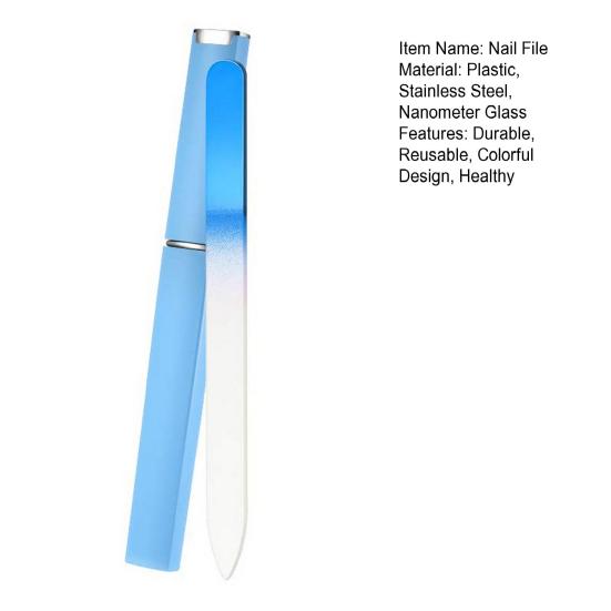 Пилочка для ногтей Yousheng из искусственного хрусталя, непористая, прочная, многоразовая, с красочным дизайном, маникюрная пилочка для здоровых ногтей