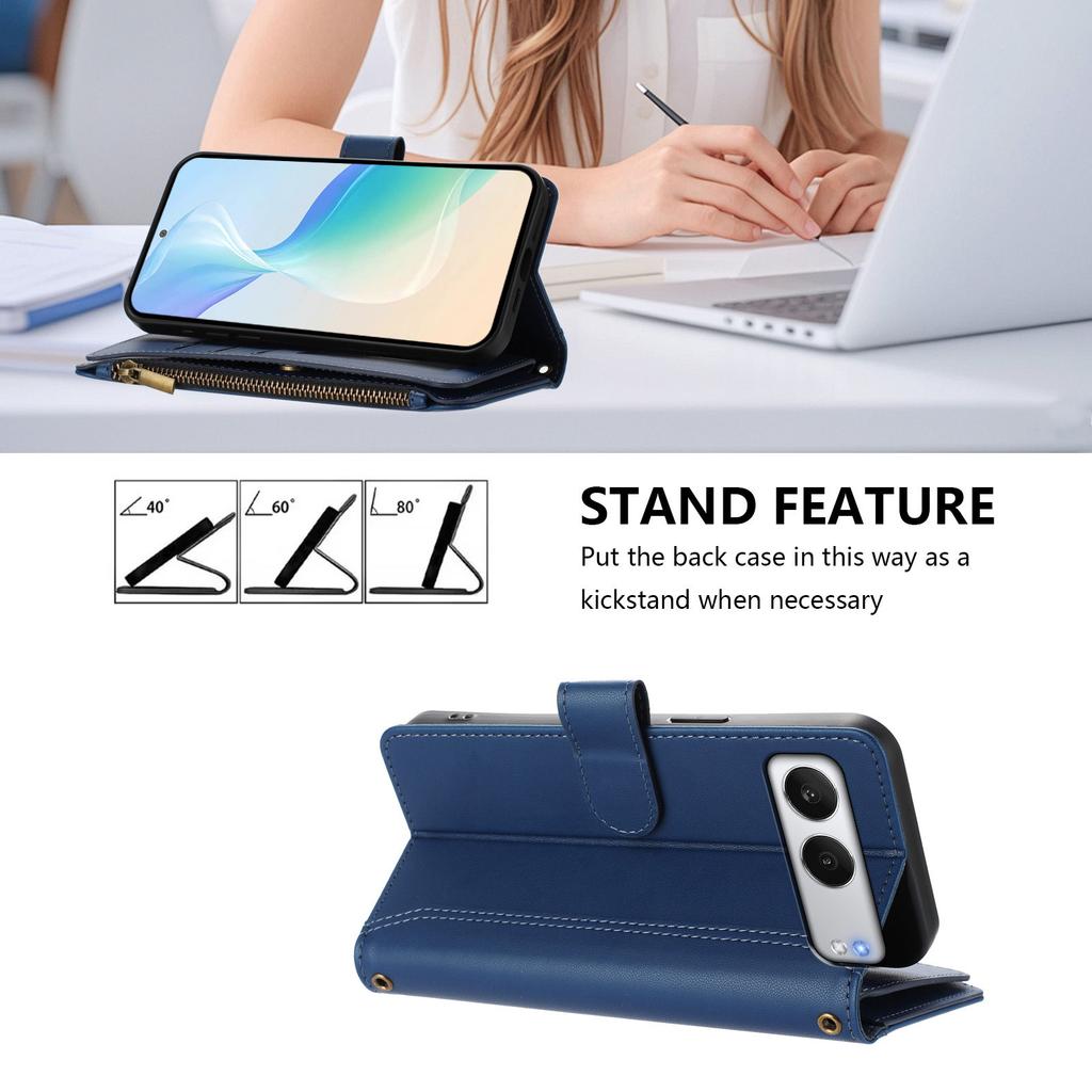 Кожаный чехол для OnePlus Nord 4 с 9 отделениями для карт, кошельком на молнии, подставкой, чехол для телефона с ремешком на запястье