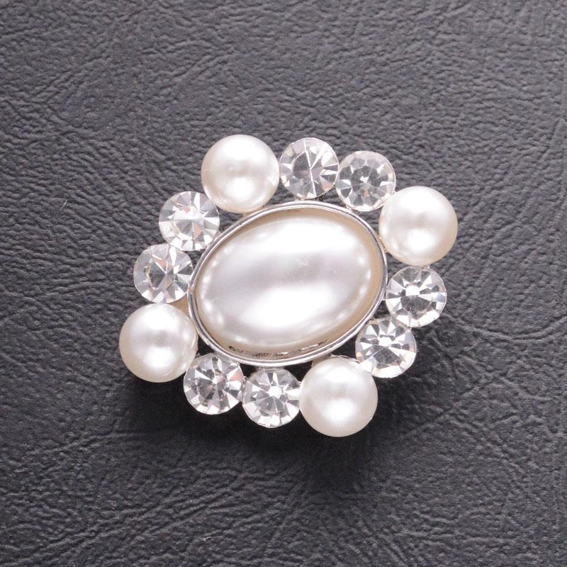 5Pcs Luxury Rhinestone Pearl Flower Shirts Buttons Fashion Bridal Wedding Dresses Decorative Buttons Sewing Apparel Accessories