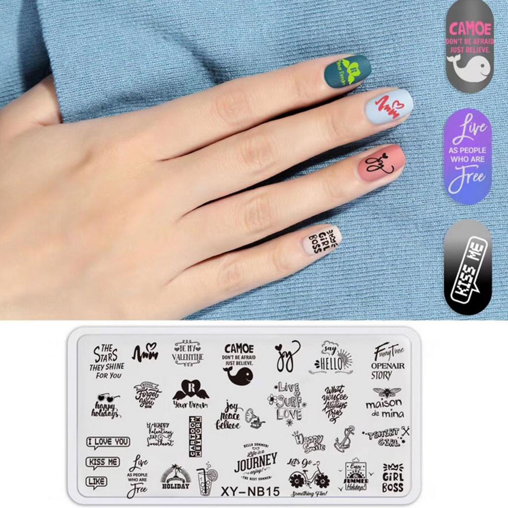 1 PC Nail Art Templates Stamping Plate Design Flower Butterfly Glass Temperature Lace Stamp Templates Plates Image Decor