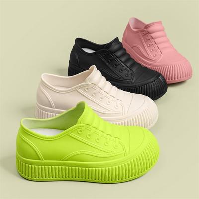 Inner Elevation Rain Boots Женские стильные короткие резиновые туфли 2024 Низкие водонепроницаемые туфли для женщин Широкие толстые галоши Новые