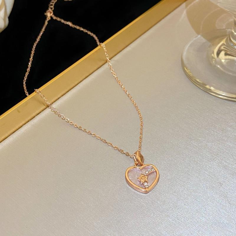 Новая мода темперамент ракушка любовь микро-инкрустация циркон кулон ожерелье женский