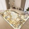 Большие Золотые Ковры для Гостиной Декор в Скандинавском Стиле Ковер для Зоны Дивана Домашний Декор для Спальни Прихожая Напольный Коврик Нескользящий