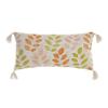 Coussin - Multicolore - 60 X 10 X 30 Cm - Fleurs - Beige - Rectangulaire