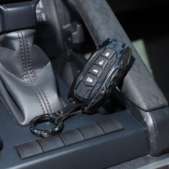 Mech Black Zinc Alloy Key Shell Cover Case For Toyota Tundra +