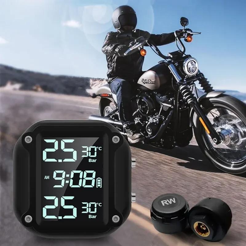 M5 Motorcycle Tire Pressure Monitor – Wireless Digital Display, External Tire Pressure Detector for Motorcycles