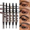 Двусторонний карандаш для бровей со щеточкой-расческой, стойкий, легкий в использовании, стержень для бровей, натуральные штрихи, похожие на волоски, водостойкая, не смазывающаяся, стойкая формула
