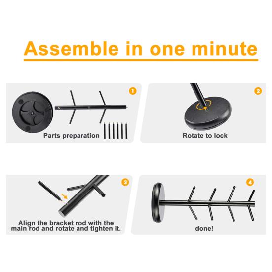 Cup Holders Tree Wooden Rotating Cup Stand with 8 Hooks Coffee Mug