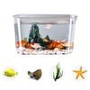 PET Desktop Goldfish Bowl Fall Prevention Mobile Small Fish Tank  Office