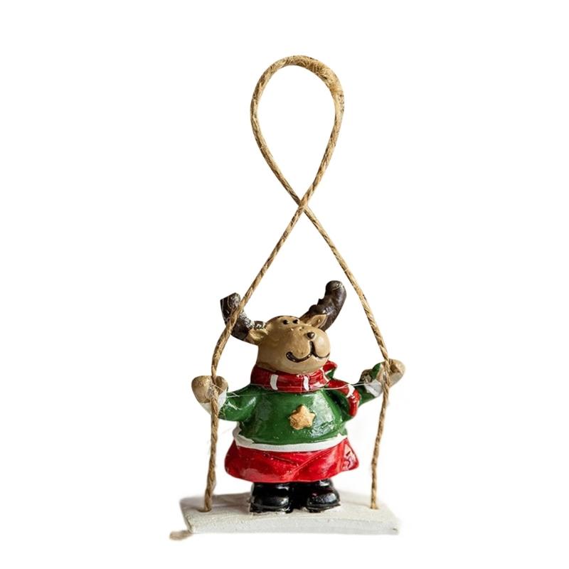 Christmas Swing Ornament User friendly Resin Hanging Decoration For Tree Wall Window Holiday Festival Decors Gift