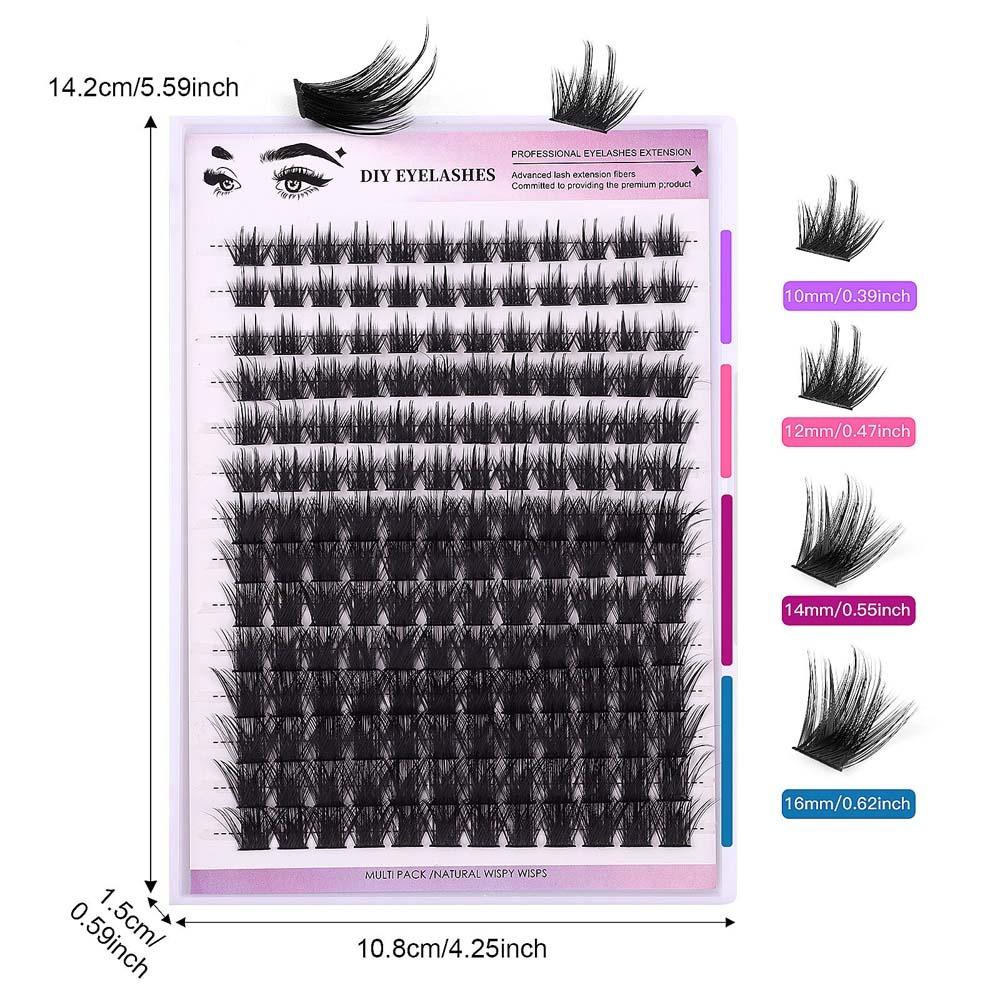 10-16mm Individual Cluster Eyelashes Long Lasting Lashes Extension  Stage Performance