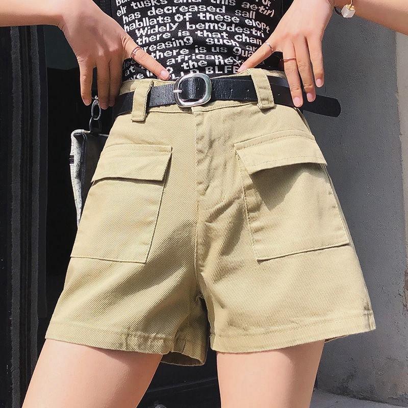 Wowen Classic and Minimalist Fashion Versatile Female Summer Outside Wear Loose Bf Wind High Waist Thin A Word Casual Work Denim Shorts Individuality