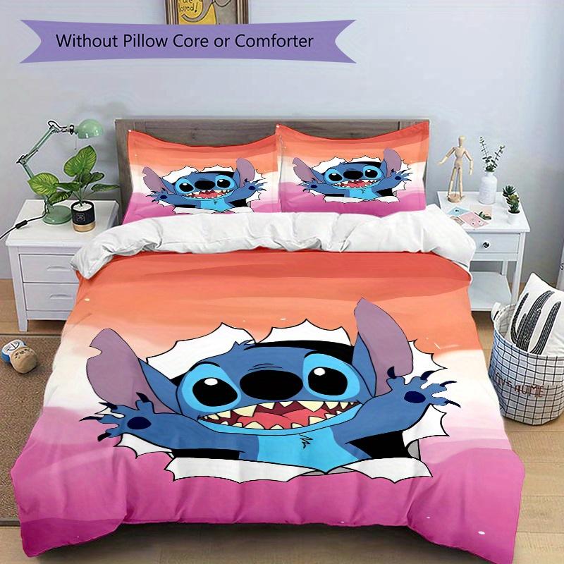 3pcs Stitch Bedding Set, 1 Soft Quilt Cover + 2 Pillowcases, Machine Washable, Suitable for All Seasons, Perfect Gift for Family and Friends