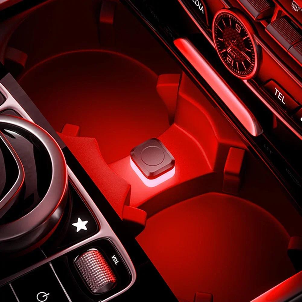 USB Автомобильная подсветка салона Беспроводная Многоцветная Автомобильная Ночная подсветка салона Мини Светодиодная Автомобильная Декоративная лампа Автомобильные Световые приборы для создания атмосферы
